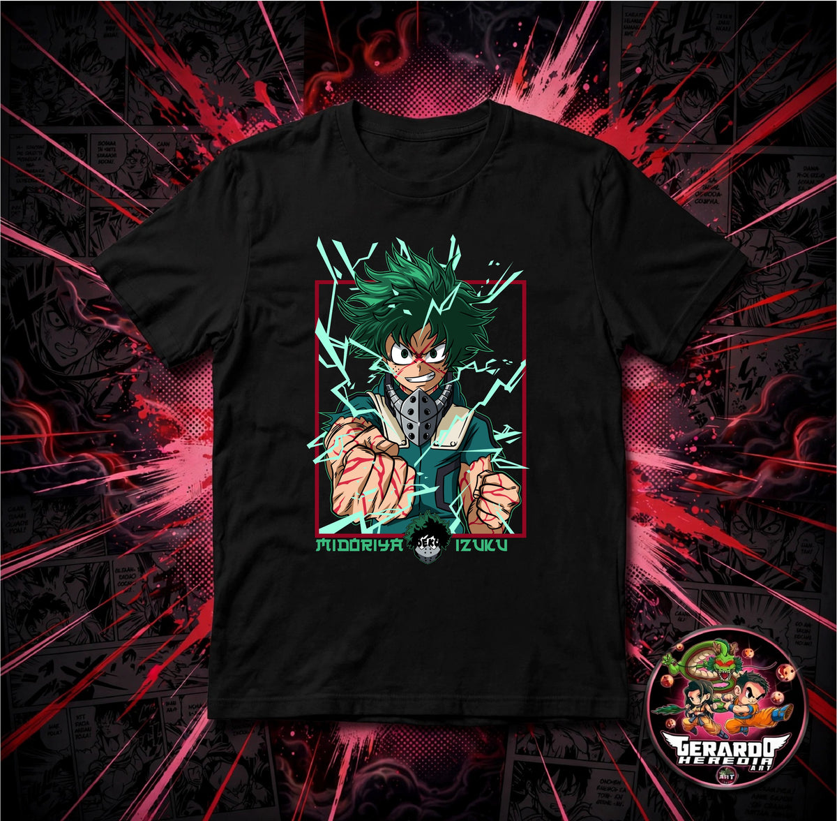 My Hero Academia Deku Midoriya Anime T-Shirt - H-Art Edition