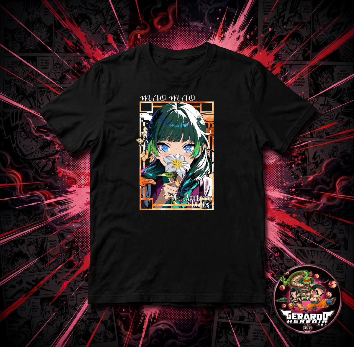 The Apothecary Diaries Mao Mao Flower Anime T-Shirt - H-Art Edition