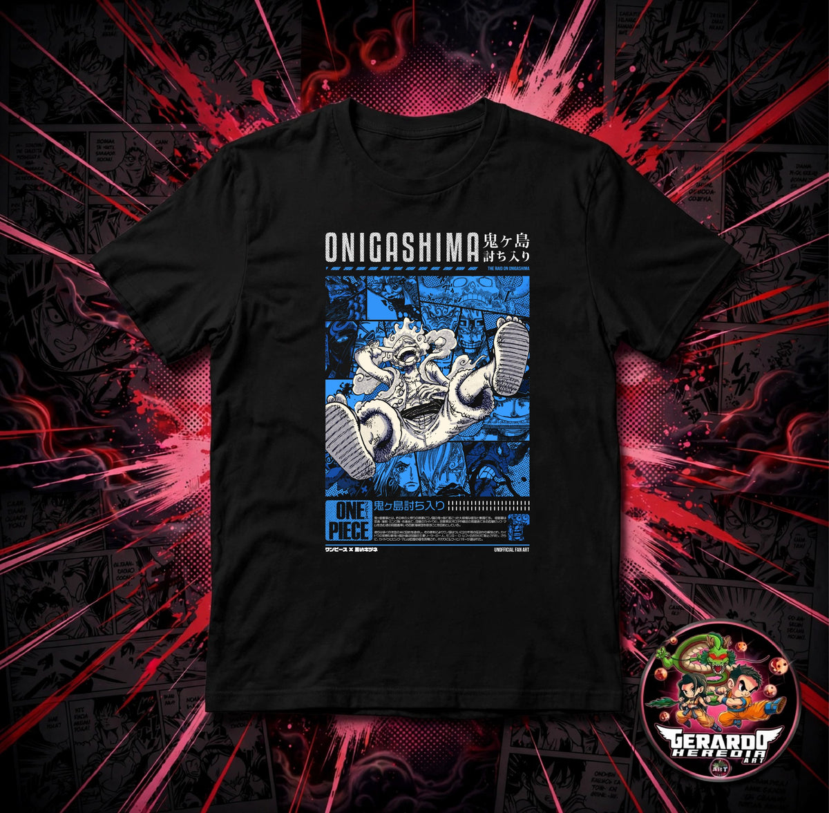 One Piece Onigashima Raid Anime T-Shirt - H-Art Edition