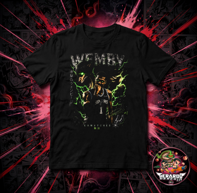 Wembanyama Spurs Basketball T-Shirt - H-Art Edition