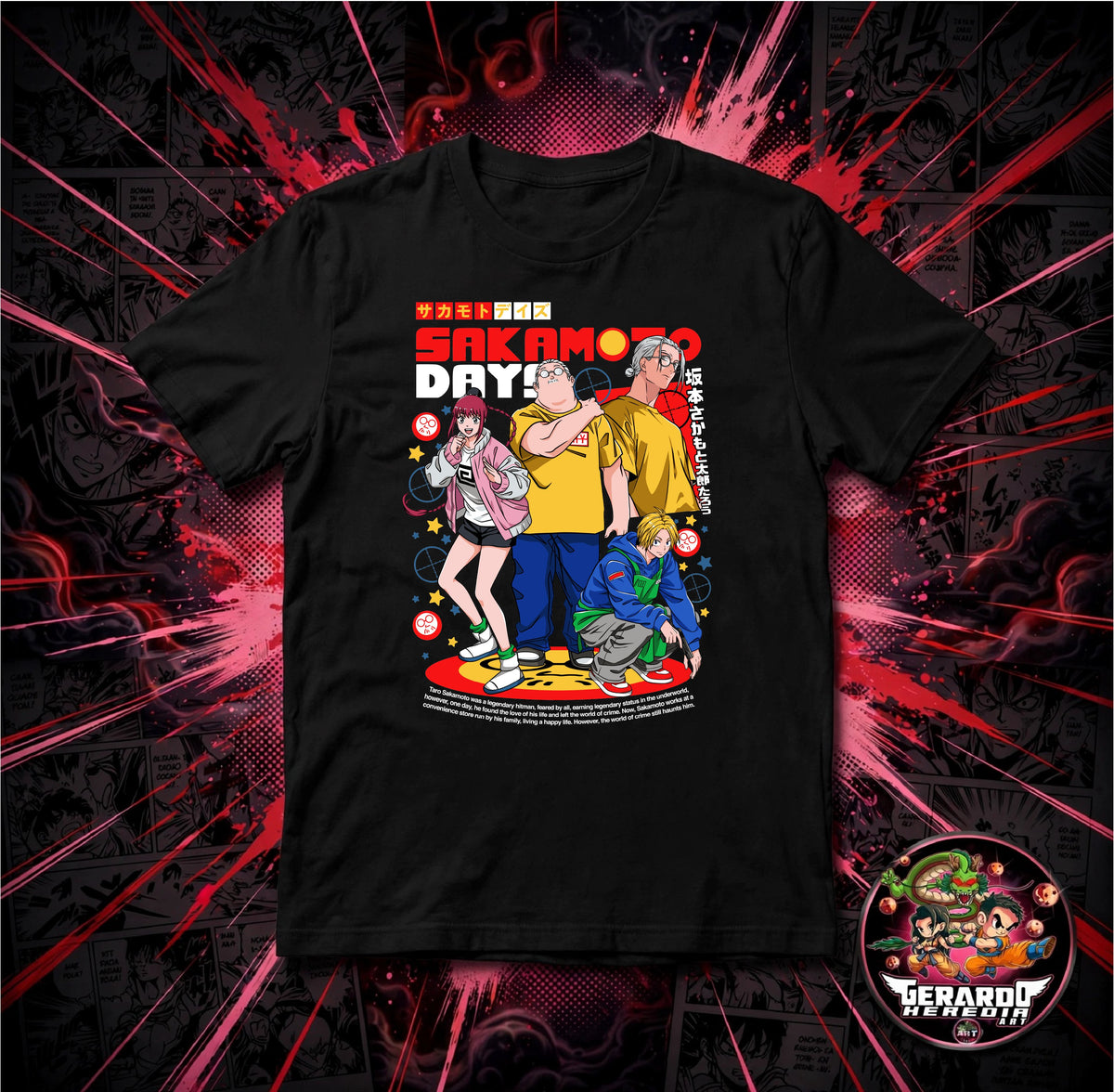 Sakamoto Days Crew Anime T-Shirt - H-Art Edition