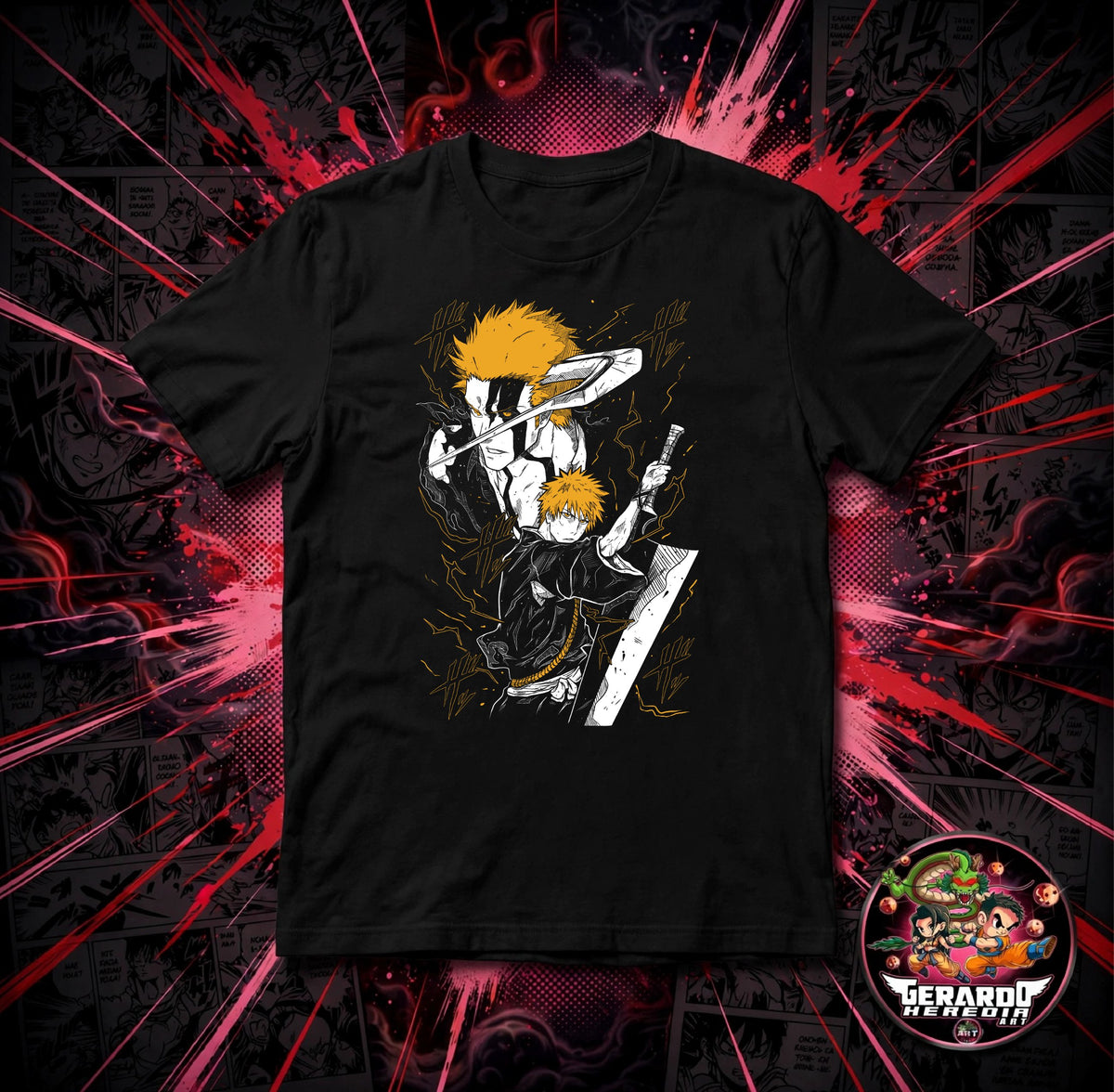 Bleach Ichigo Death Metal Anime T-Shirt - H-Art Edition