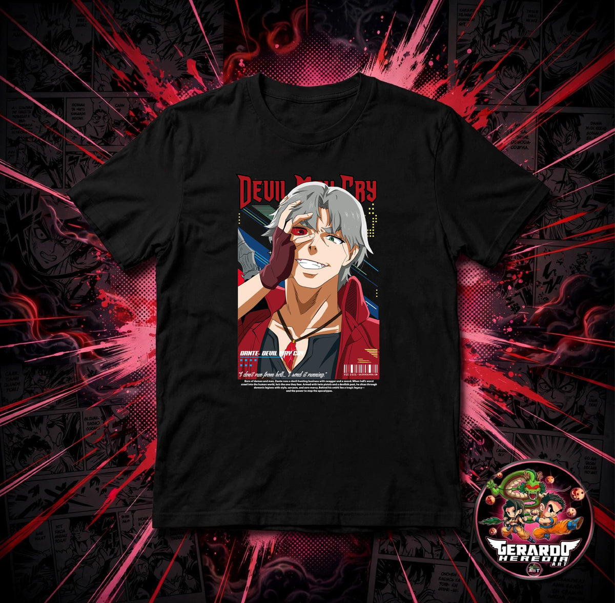 Devil May Cry Dante Anime T-Shirt - H-Art Edition