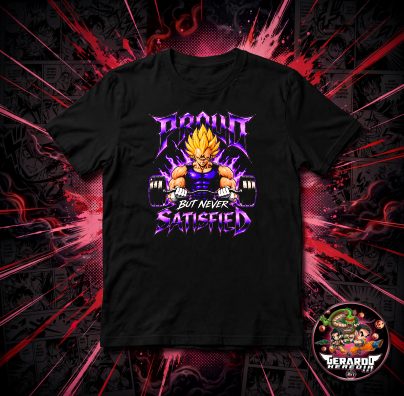 Dragon Ball Vegeta Proud But Never Satisfied Anime T-Shirt - H-Art Edition