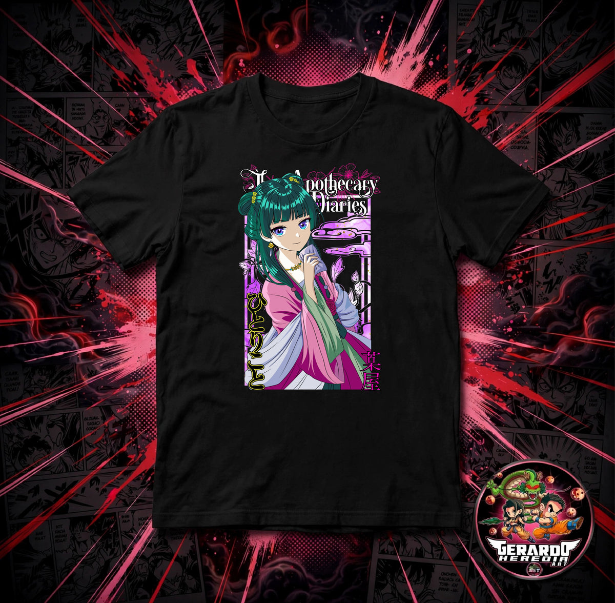 The Apothecary Diaries Kimono Anime T-Shirt - H-Art Edition