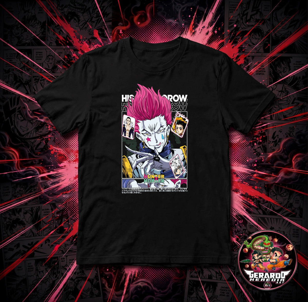 Hunter x Hunter Hisoka Cards Anime T-Shirt - H-Art Edition