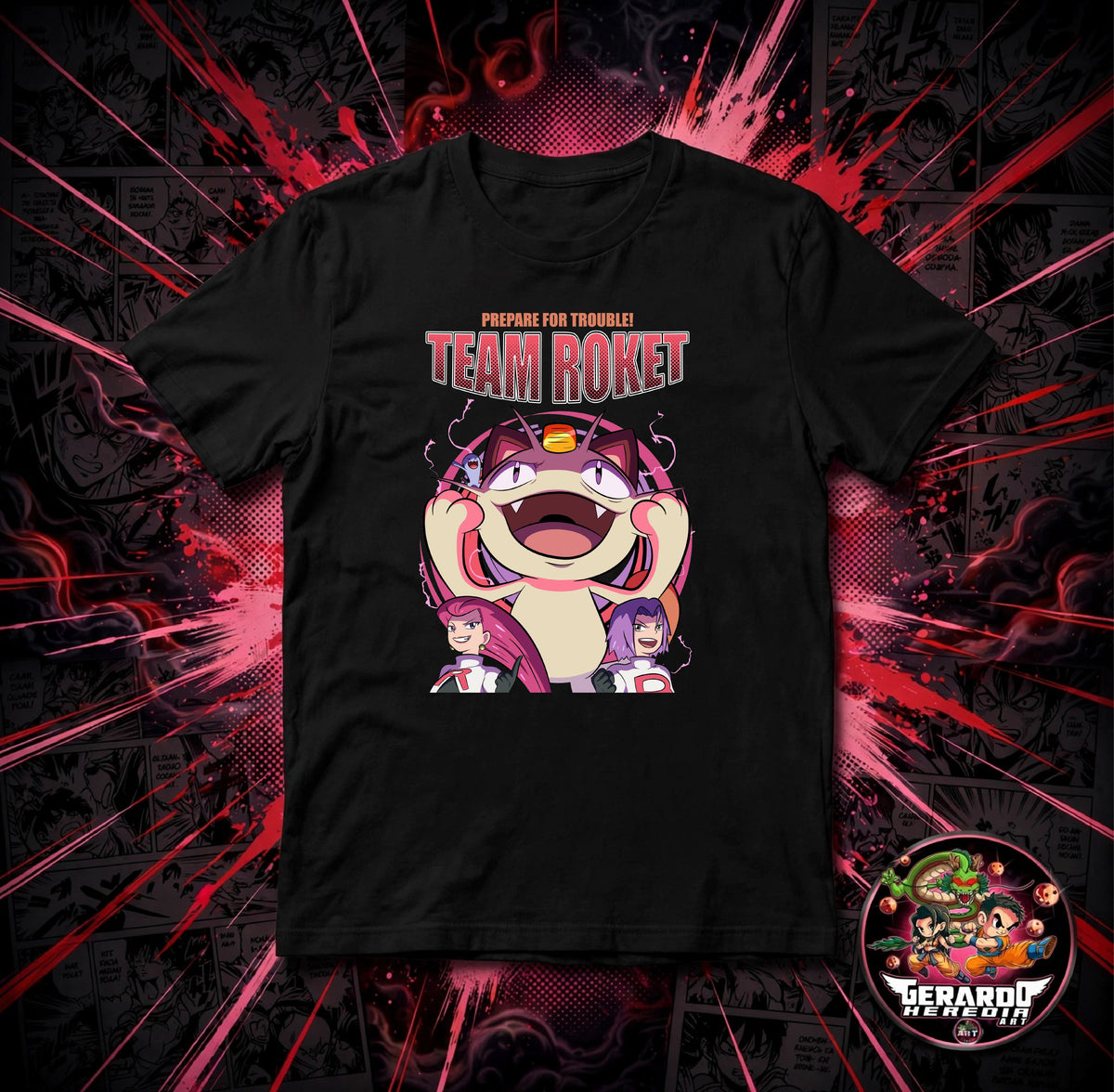 Pokemon Team Rocket Anime T-Shirt - H-Art Edition