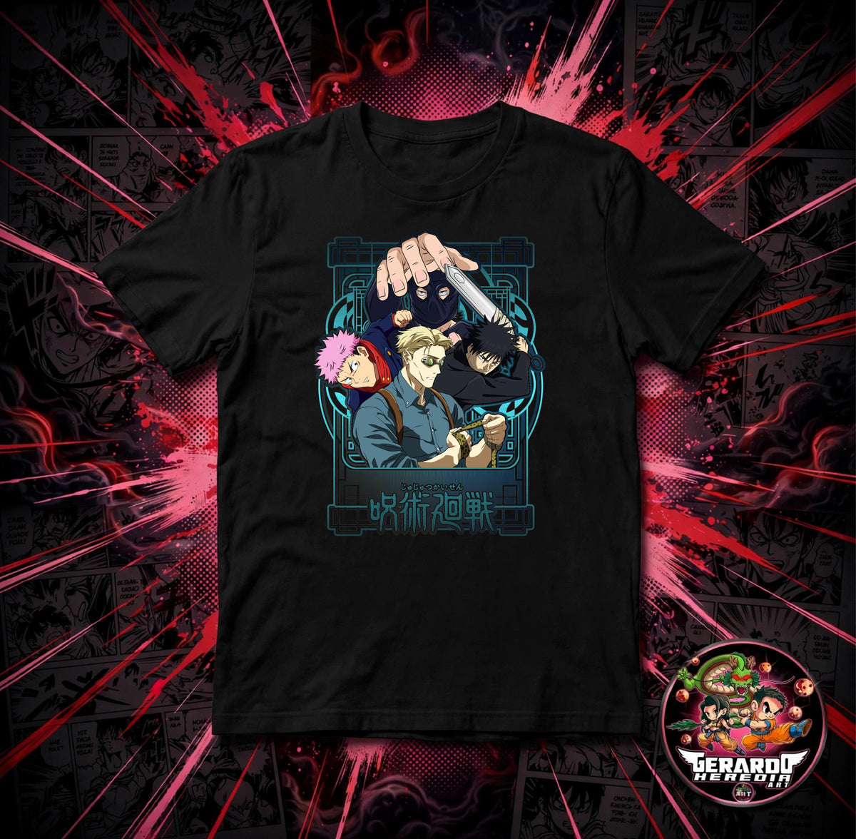 Jujutsu Kaisen Yuji Nanami Megumi Anime T-Shirt - H-Art Edition