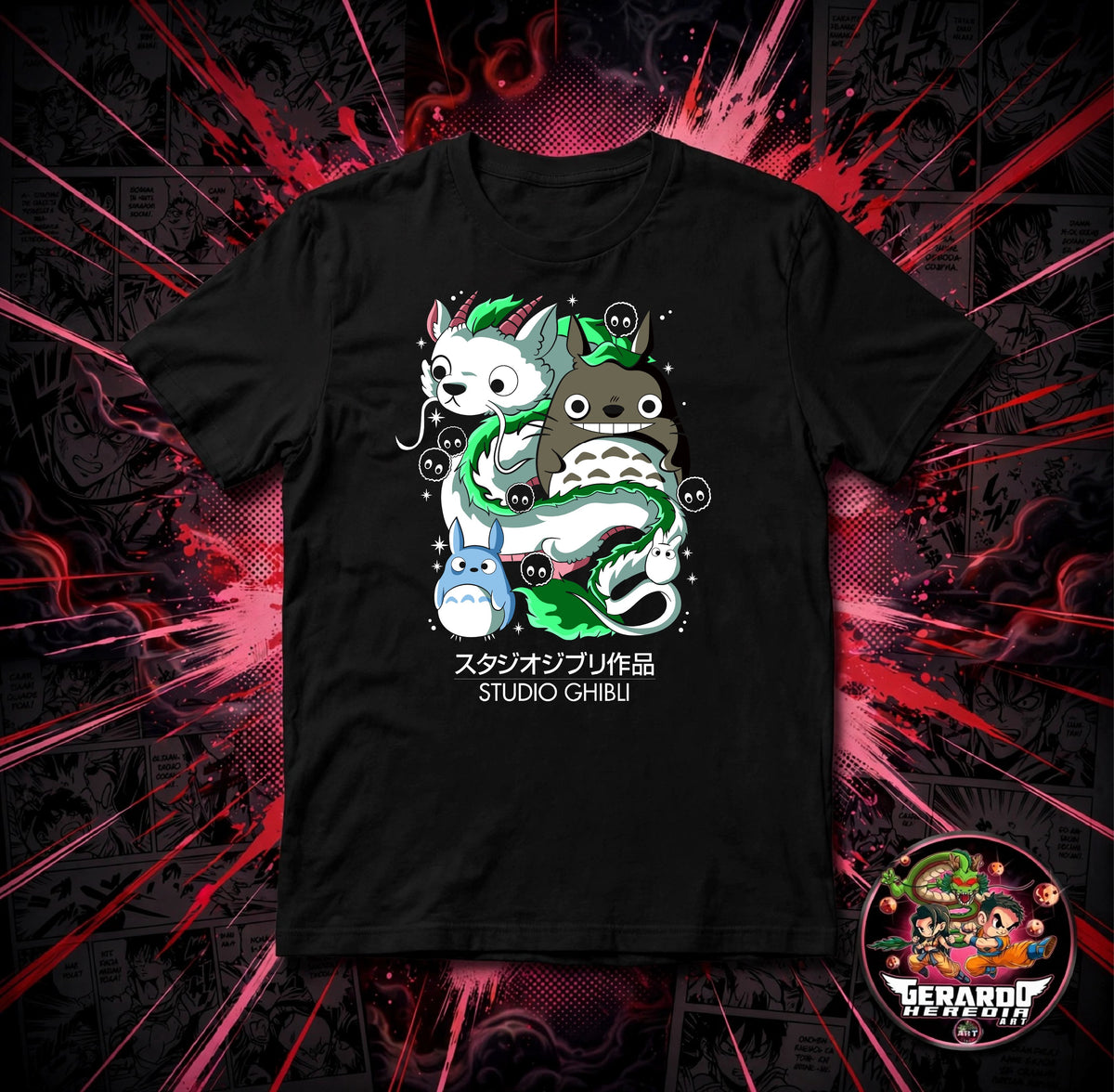 Studio Ghibli Totoro Haku Anime T-Shirt - H-Art Edition