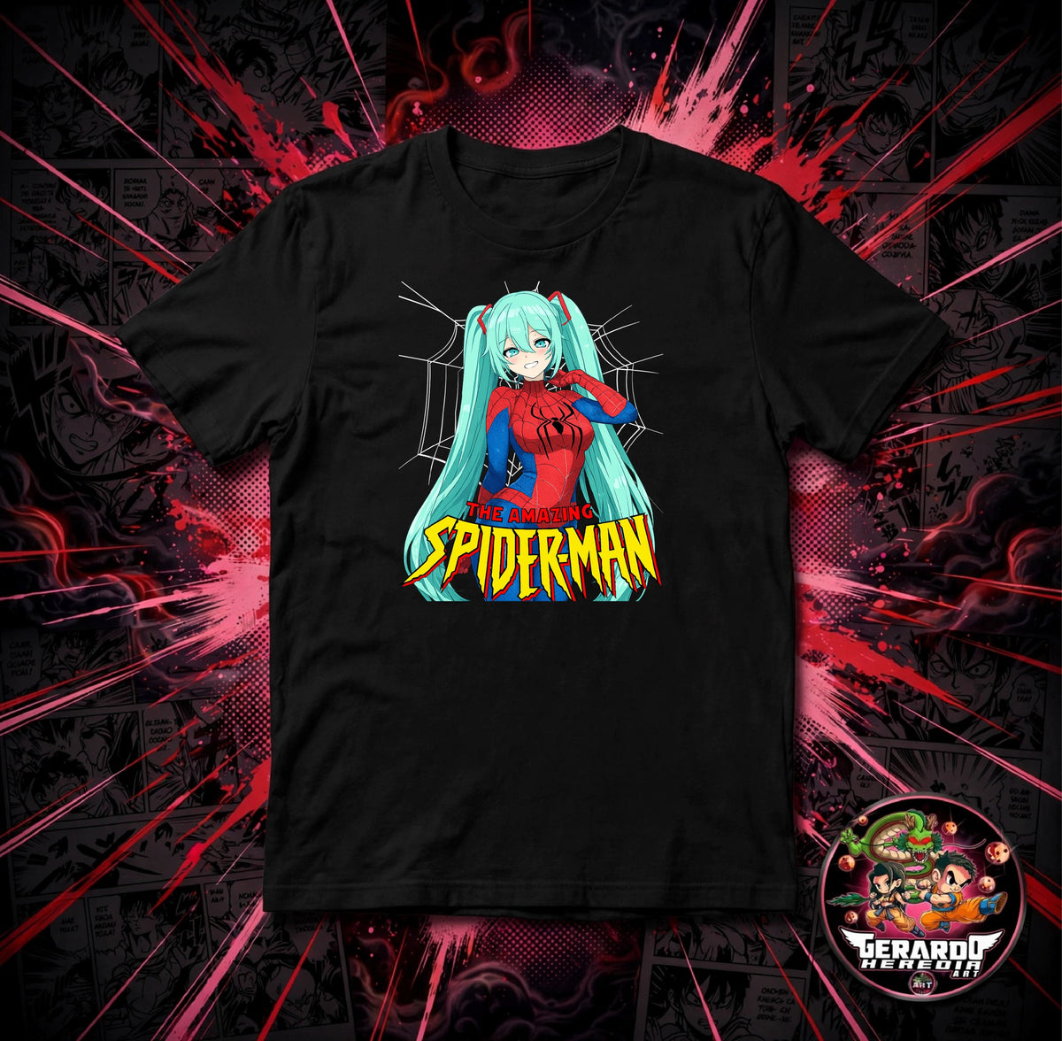 The Amazing Spider-Man Anime Style T-Shirt - H-Art Edition