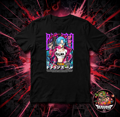 Dragon Ball Bulma Blue Hair Anime T-Shirt - H-Art Edition