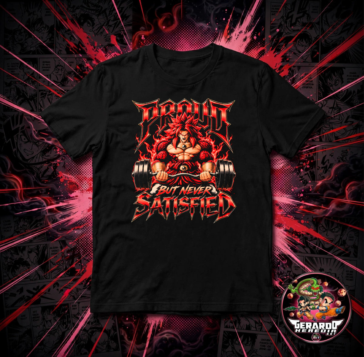 Dragon Ball Super Saiyan 4 Gym Anime T-Shirt - H-Art Edition