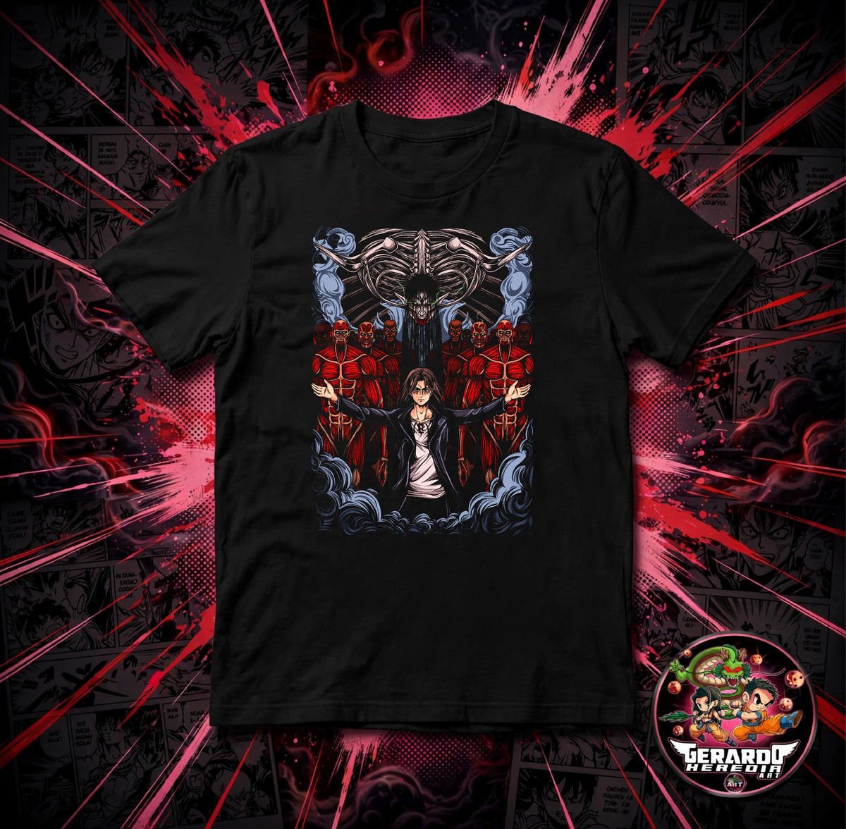 Attack on Titan Eren Anime T-Shirt - H-Art Edition