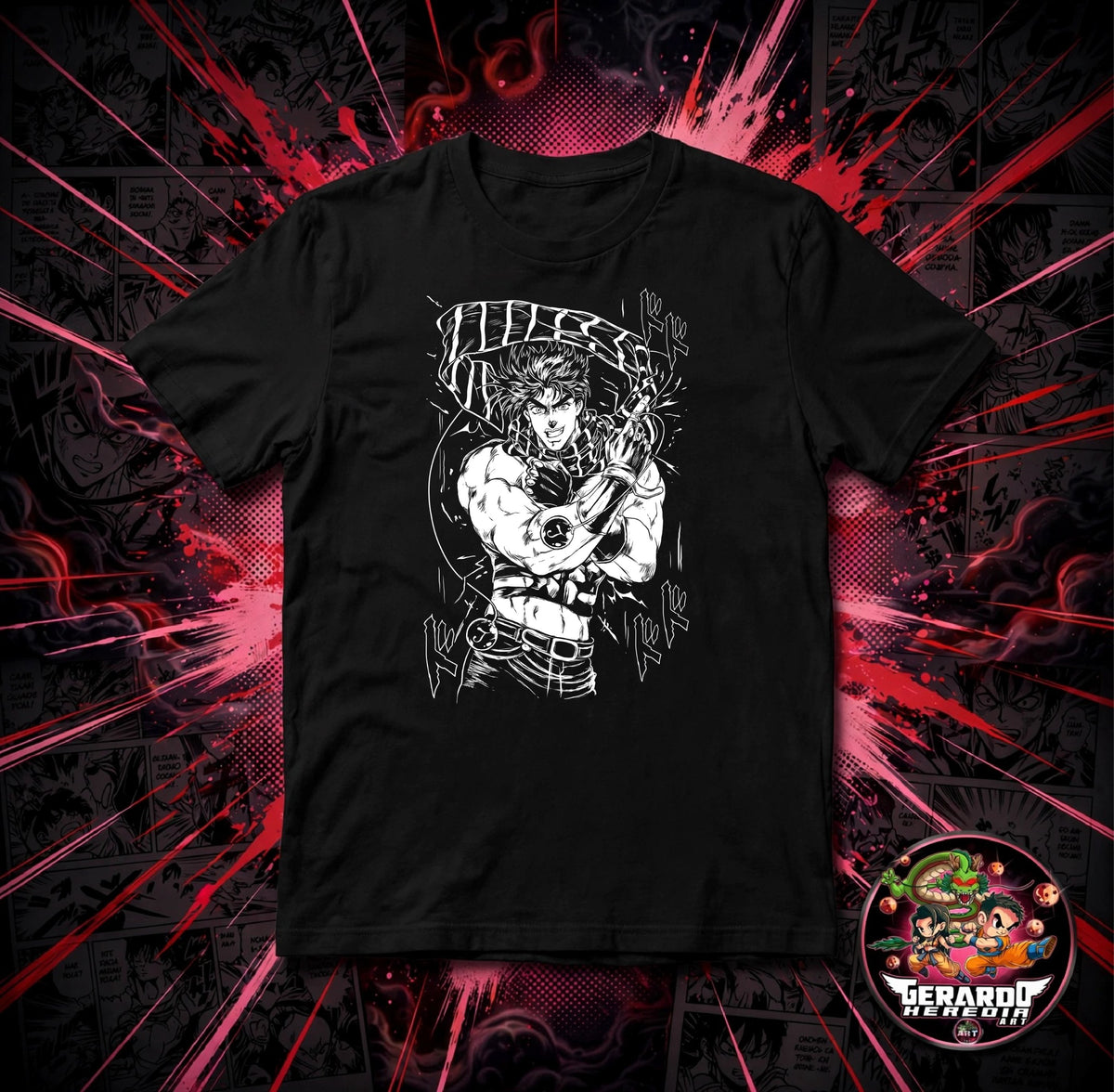 JoJo's Bizarre Adventure Joseph Joestar Anime T-Shirt - H-Art Edition