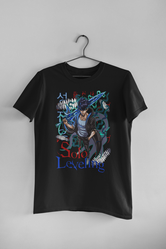 Solo Leveling – Sung Jin-Woo  “Solo Leveling Shadow Monarch Tee – Jinwoo Awakening”