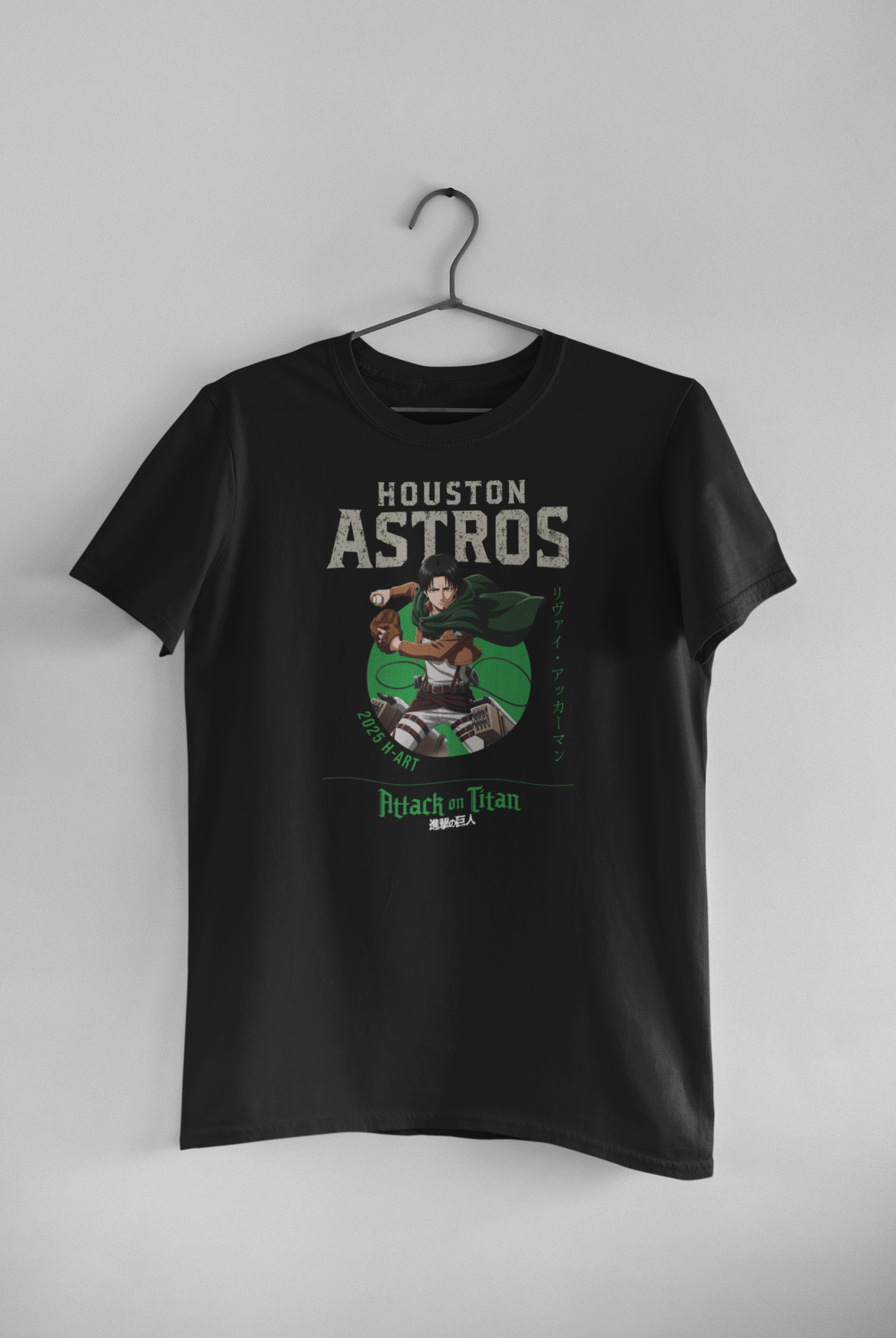 Attack on Titan T-Shirt / Houston Astros – Levi Ackerman Edition