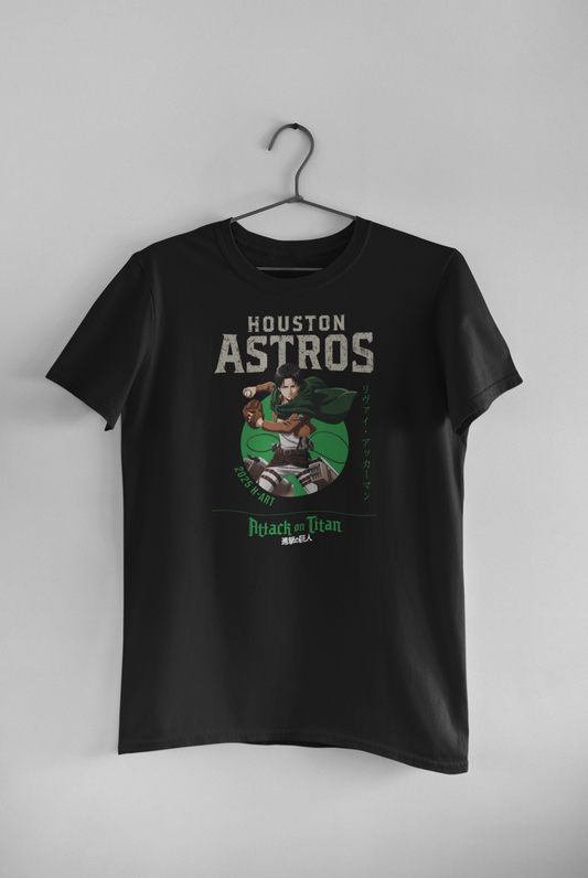 Attack on Titan T-Shirt / Houston Astros – Levi Ackerman Edition
