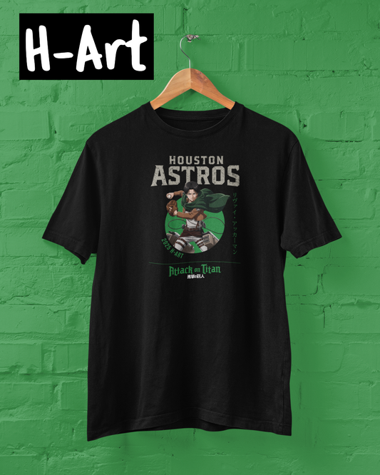 Houston Astros x Attack on Titan T-Shirt – Levi Ackerman Edition