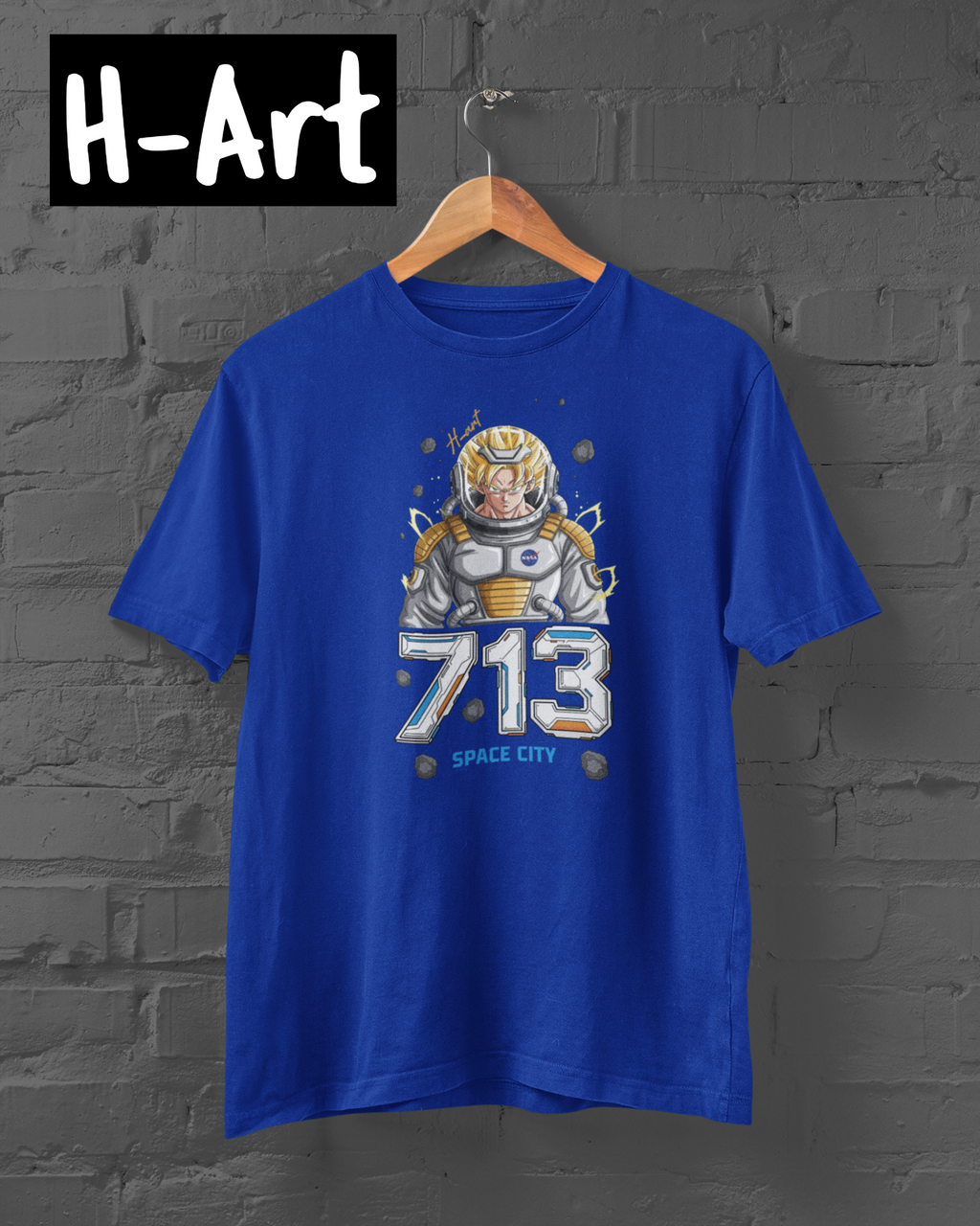 Playera 713 Space City – Saiyajin Espacial 🚀