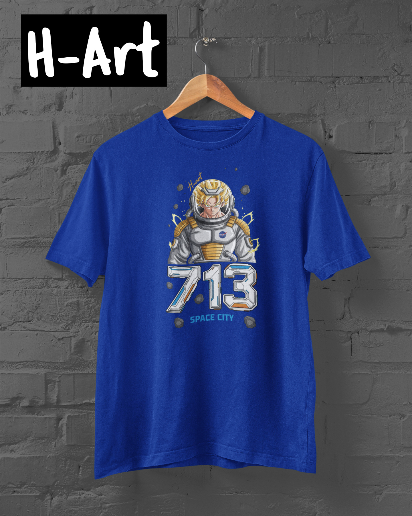 Playera 713 Space City – Saiyajin Espacial 🚀