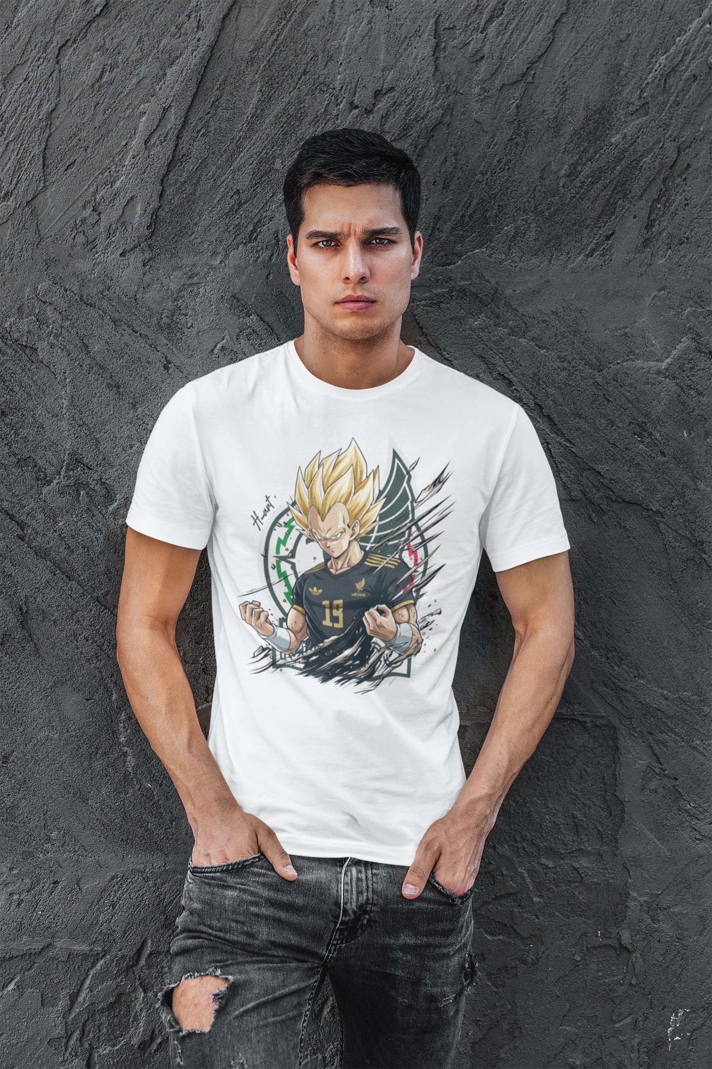 Vegeta Selección México – Saiyan Pride  (Vegeta con jersey de la selección mexicana)